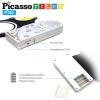 imagePicassoTiles PT49 Kids 49Key Flexible RollUp Educational Electronic Digital Music Piano Keyboard wRecording Feature 8 Different Tones 6 Educational Demo Songs ampamp Buildin Speaker  RainbowPT50BLUWHT