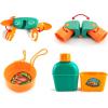 imagePicassoTiles PTC20 20 Piece Camping Gear Tools Adventure Set Including Walkie Talkie Camping Tent Binoculars Watch Compass ampamp Whistle Stove and Other Camp Tools