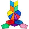 imagePicasssoTiles 72 Piece Magnetic Building Tiles Castle Winter Ice Theme Construction Magnet Block Set with Princess Prince Character Stairs Windows Doors STEM Learning Educational Toy Kids Ages 3 PT7216PC