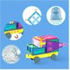 imagePicasssoTiles 72 Piece Magnetic Building Tiles Castle Winter Ice Theme Construction Magnet Block Set with Princess Prince Character Stairs Windows Doors STEM Learning Educational Toy Kids Ages 3 PT72101PC wCarBag