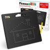 imagePicassoTiles 2in1 Magnetic Drawing Board Toy 12x10 inch Large Magnet Bead Tablet Pad with 2 Facings Alphabet STEM Free Style Educational Erasable ampamp Reusable Learning Writing Playboard in Black PTB04Free Black