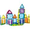 imagePicassoTiles Magnet Tile Building Blocks 48 Piece Travel Sized Playset with Windows and Clipon Doors Construction Stacking Magnetic Tiles Block Learning Educational STEM Toy Boys Girls Age 3 PTM48