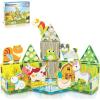 imagePicassoTiles Magnet Tile Building Blocks Printed Fall Farm Themed Animal Toy Set with 8 Farmyard Animals Character Action Figures Magnetic Tiles STEM Learning Fun Playset for Toddlers Ages 3