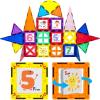 imagePicassoTiles Magnetic Building Blocks with Tiles and Clickin Educational Graphic Arts Magnet Construction Toy Set STEM Learning Playset Child Brain Development Stacking Playboard