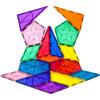 imagePicasssoTiles 72 Piece Magnetic Building Tiles Castle Winter Ice Theme Construction Magnet Block Set with Princess Prince Character Stairs Windows Doors STEM Learning Educational Toy Kids Ages 3 PT7216PC
