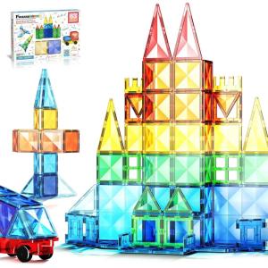 imagePicassoTiles Magnetic Building Block Set Right Triangle Magnet Tiles Construction Toy STEM Learning Kit Educational Playset Playboard Pretend Play Stacking Blocks Child Brain Development PTE0263Pc Diamond