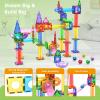 imagePicassoTiles Magnet Tiles Building Block Travel Size Magnetic Marble Run Construction Toy Set Mini Diamond Marble Racetrack Building Blocks Playset Education STEM Learning Kit Boy Girl 3 PTMG45Marble Run 150 Pcs