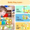 imagePicassoTiles Magnet Tiles Building Block Travel Size Magnetic Marble Run Construction Toy Set Mini Diamond Marble Racetrack Building Blocks Playset Education STEM Learning Kit Boy Girl 3 PTMG45Mini Marble100 Pcs