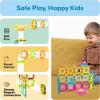 imagePicassoTiles Magnet Tiles Building Block Travel Size Magnetic Marble Run Construction Toy Set Mini Diamond Marble Racetrack Building Blocks Playset Education STEM Learning Kit Boy Girl 3 PTMG45Mini Marble 60 Pcs
