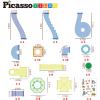 imagePicassoTiles Magnet Tiles Building Block Travel Size Magnetic Marble Run Construction Toy Set Mini Diamond Marble Racetrack Building Blocks Playset Education STEM Learning Kit Boy Girl 3 PTMG45Pete the Cat 62 Pcs