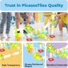imagePicassoTiles Magnet Tiles Building Block Travel Size Magnetic Marble Run Construction Toy Set Mini Diamond Marble Racetrack Building Blocks Playset Education STEM Learning Kit Boy Girl 3 PTMG45Mini Marble 45 Pcs