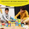 imagePicassoTiles Magnet Tile Building Block 80pc Marble Run Race Track Travel Size Pretend Play Toy With Launcher Lifter STEM Education Learning Magnetic Tiles Construction Kit School Boys Girls 3 PTMG80Pete the Cat 62 Pcs