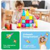 imagePicassoTiles 36pc Magnetic Tiles Rocket Set Construction Toy Magnet Building Block Engineering STEM Learning Child Brain Development Stacking Kit Window Door Playboard for All Ages 3 and Up PT36B