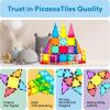 imagePicassoTiles 36pc Magnetic Tiles Rocket Set Construction Toy Magnet Building Block Engineering STEM Learning Child Brain Development Stacking Kit Window Door Playboard for All Ages 3 and Up PT36B
