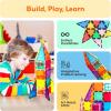 imagePicassoTiles 36pc Magnetic Tiles Rocket Set Construction Toy Magnet Building Block Engineering STEM Learning Child Brain Development Stacking Kit Window Door Playboard for All Ages 3 and Up PT36B