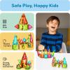 imagePicassoTiles 40pc Nano Mini Magnetic Tile Construction Building Blocks Travel Toy Set with Storage Case STEM Educational Fun Learning Magnet Tiles Stacking Toys for Toddlers Girls Boys Ages 3 PN01Mini 24pcs