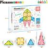 imagePicassoTiles 50PC Nano Magnetic Tile Travel Toy Construction Building Blocks Playset with Storage Case STEM Montessori Classroom Learning Magnet Tiles Stacking Toys for Toddlers Girls Boys Age 3 PN0213pcs Mini
