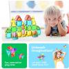 imagePicassoTiles 50PC Nano Magnetic Tile Travel Toy Construction Building Blocks Playset with Storage Case STEM Montessori Classroom Learning Magnet Tiles Stacking Toys for Toddlers Girls Boys Age 3 PN0248pcs Mini With Windows and Doors