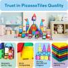 imagePicassoTiles Brick Baseplate Classic Building Block Foundation Kit 20 Pack 10quotx10quot Platform Multi Color Bricks Stud Blocks Compatible with All Major Brands STEM Construction Set Kids Ages 3 PBS02353 Pcs Combo Set