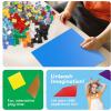 imagePicassoTiles Building Blocks Classic Brick 28PC Stackable Platform Foundation Base Plate Multi Color Set for Build Block Bricks Compatible with All Major Brands STEM Construction Kit Kids Age 3 PBS03Brick Baseplate 10 Pack 10x10