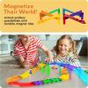 imagePicassoTiles Magnetic Tiles Race Car Track Kit Parking Garage Expansion Pack with 2 Cars Magnet Tile Building Blocks Educational Toy Learning Kit Pretend Play Construction Set Kids Child Ages 3 PTR076 Pcs Race Track Ramp