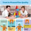 imagePicasso Toys Magnetic Action Figures Character Law Enforcement for Construction Building Block Tiles Toy Set Magnet Expansion Variety Pack Educational STEM Learning Kit Pretend Playset PTA12Multicolor