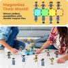 imagePicasso Toys Magnetic Action Figures Character Law Enforcement for Construction Building Block Tiles Toy Set Magnet Expansion Variety Pack Educational STEM Learning Kit Pretend Playset PTA12Law Enforcement