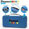 imagePicassoTiles 100 PC Magnetic Mini Tiles  Carry Case STEAM Educational Playset for Kids Includes Travel Storage Organizer  Fun Learning Construction Engineering and Sensory Development Gift Idea