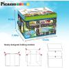 imagePicassoTiles Magnet Tile Toy Organizer Foldable City Theme Storage Bin Box with Lid and Handles Magnetic Tiles Building Blocks STEM Educational Pretend Play Playroom Toys Toddler Kids Ages 3 Up PTA33Foldable City Theme