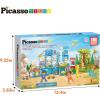 imagePicassoTiles Magnet Tiles Building Blocks 3in1 Aquarium Safari Animal ampamp Metro Theme Playset with 24 Character Action Figures Magnetic STEM Learning Toys Construction Set Toddler kids Ages 3 PTQ1245