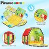 imagePicassoTiles Magnetic Tiles Pete The Cat Home Theme Building Blocks Double Sided Printing Toddler Magnet Toys Education STEM Learning Kit Construction Brain Development Preschool Kid Game Boy Girl 3Pete the Cat Double House