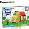 imagePicassoTiles Magnetic Tiles Pete The Cat Home Theme Building Blocks Double Sided Printing Toddler Magnet Toys Education STEM Learning Kit Construction Brain Development Preschool Kid Game Boy Girl 3Pete the Cat Double House