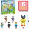 imagePicassoTiles Magnetic Tiles Pete The Cat Home Theme Building Blocks Double Sided Printing Toddler Magnet Toys Education STEM Learning Kit Construction Brain Development Preschool Kid Game Boy Girl 3Pete the Cat 6 Family