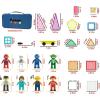 imagePicassoTiles Mega Magnetic Building Block 350 Piece Set Magnet Tile Construction Blocks with Car Base Character Figures Markers Whiteboard 110 Page Ideabook Included for Ages 3 Up STEM Learning101pcs With Case and Figures