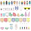 imagePicassoTiles Mega Magnetic Building Block 350 Piece Set Magnet Tile Construction Blocks with Car Base Character Figures Markers Whiteboard 110 Page Ideabook Included for Ages 3 Up STEM Learning350 Pcs With Car and Figures