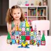 imagePicassoTiles Mega Magnetic Building Block 350 Piece Set Magnet Tile Construction Blocks with Car Base Character Figures Markers Whiteboard 110 Page Ideabook Included for Ages 3 Up STEM Learning101pcs With Case and Figures