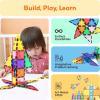 imagePicassoTiles Mega Magnetic Building Block 350 Piece Set Magnet Tile Construction Blocks with Car Base Character Figures Markers Whiteboard 110 Page Ideabook Included for Ages 3 Up STEM LearningRed
