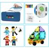 imagePicassoTiles Mega Magnetic Building Block 350 Piece Set Magnet Tile Construction Blocks with Car Base Character Figures Markers Whiteboard 110 Page Ideabook Included for Ages 3 Up STEM Learning101pcs With Case and Figures
