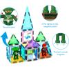 imagePicassoTiles Mega Magnetic Building Block 350 Piece Set Magnet Tile Construction Blocks with Car Base Character Figures Markers Whiteboard 110 Page Ideabook Included for Ages 3 Up STEM Learning101pcs With Case and Figures