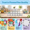 imagePicassoTiles Window and Door Clip On Magnetic Blocks Magnet Tiles Magnets Building Tile Construction Toy Set STEM Education Toys Learning Kit Stacking Block Playset Boys ampamp Girls Age 3 PT30Clear Transparent