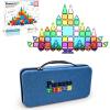 imagePicassoTiles 100 PC Magnetic Mini Tiles  Carry Case STEAM Educational Playset for Kids Includes Travel Storage Organizer  Fun Learning Construction Engineering and Sensory Development Gift Idea