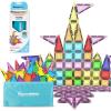 imagePicassoTiles 65pc Nano Magnetic Tile Travel Size Mini Portable Toy Construction Building Blocks Playset with Storage Bag Pouch STEM Montessori Classroom Magnet Tiles Stacking Toys for Kids Age 3 PN03