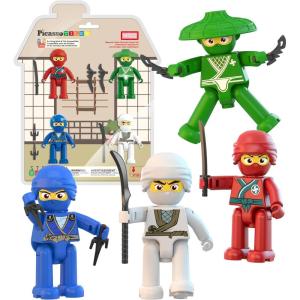 imagePicasso Toys Magnetic Action Figures Character Law Enforcement for Construction Building Block Tiles Toy Set Magnet Expansion Variety Pack Educational STEM Learning Kit Pretend Playset PTA12Ninja