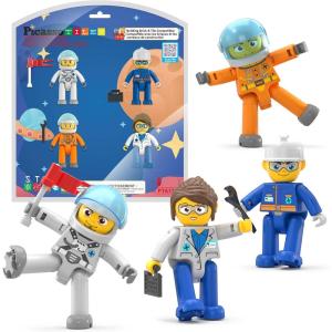 imagePicasso Toys Magnetic Action Figures Character Law Enforcement for Construction Building Block Tiles Toy Set Magnet Expansion Variety Pack Educational STEM Learning Kit Pretend Playset PTA12Multicolor