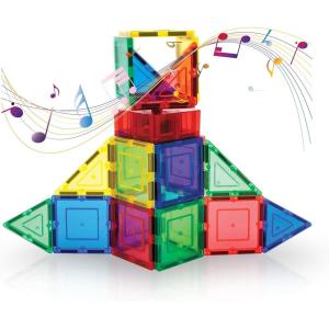 imagePicassoTiles Music Box Magnet Tile Building Block Musical Mechanism Piano Magnetic Tiles Blocks Construction Toy Set STEM Learning Education Kit Playset Boys Girls Toddlers Gift Kids Age 3 ampamp Up PTE20