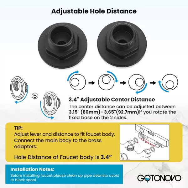 imagegotonovo 3 38 Vintage Bathtub Filler Wall Mount Clawfoot Tub Faucet Shower Kit with Handheld Shower 2Functions Double Level Handle Modern Telephone Handheld Shower Polished ChromeMatte Black