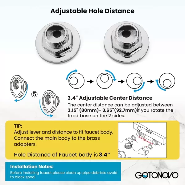 imagegotonovo 3 38 Vintage Bathtub Filler Wall Mount Clawfoot Tub Faucet Shower Kit with Handheld Shower 2Functions Double Level Handle Modern Telephone Handheld Shower Polished ChromePolished Chrome