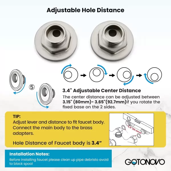 imagegotonovo 3 38 Vintage Bathtub Filler Wall Mount Clawfoot Tub Faucet Shower Kit with Handheld Shower 2Functions Double Level Handle Modern Telephone Handheld Shower Polished ChromeBrushed Nickel