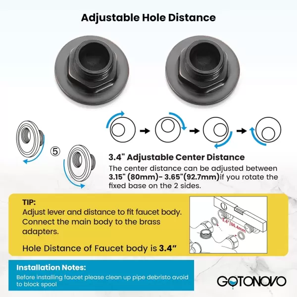imagegotonovo 3 38 Vintage Bathtub Filler Wall Mount Clawfoot Tub Faucet Shower Kit with Handheld Shower 2Functions Double Level Handle Modern Telephone Handheld Shower Polished ChromeOil Rubbed Bronze