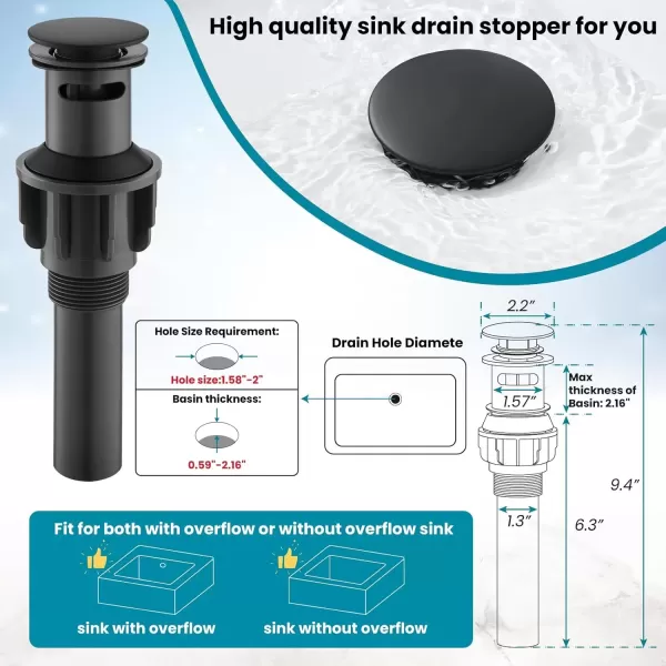 imagegotonovo 4 Inch Centerset Bathroom Sink Faucet with Double Cross Handles Deck Mounted 2 Hole Brass Lavatory Vanity Mixer Tap Include Supply Hose and Pop Up Drain RV Farmhouse Oil Rubbed BronzeMatte Black
